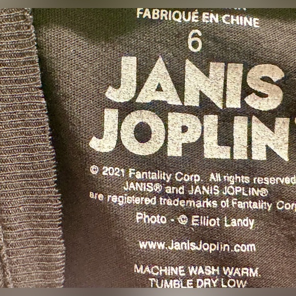 CHASER NWOT SZ 6 JANIS JOPLIN LS TEE - Picture 3 of 4